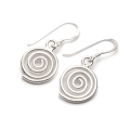 Krótkie kolczyki Kółeczka Spiralne srebro 925 handmade