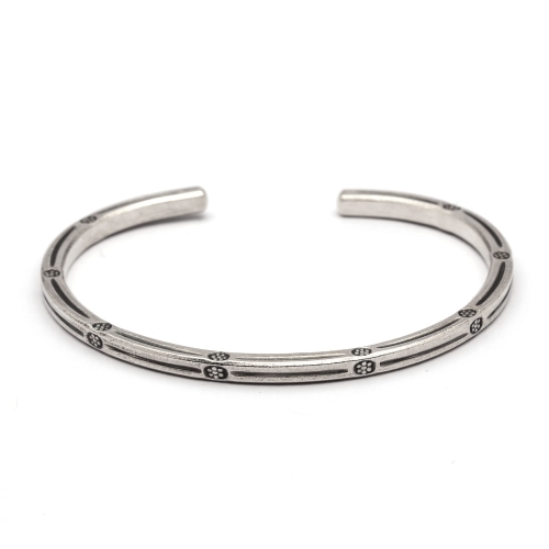 Wąska bransoleta z wybijanymi znakami, bransoletki srebrne sklep internetowy, biżuteria dla Pań,