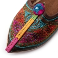 Jutti skórzane klapki indyjskie Kolory Indii, kapcie kolorwe indyjskie, damskie kolorowe pantofle,