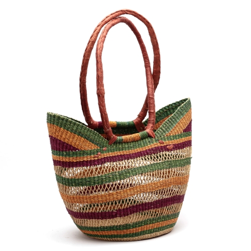 Afrykański kosz z wygodnym uchem na ramię trawa słoniowa