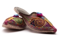 Jutti skórzane klapki indyjskie z Kwiatem