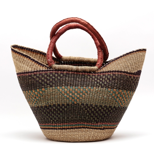 Shopper afrykański zakupowy kosz z uchem do ręki