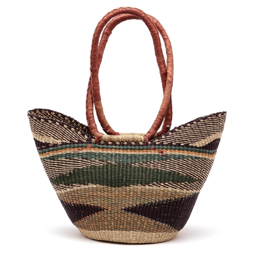 Afrykański kosz z kolorowej trawy słoniowej długie ucho