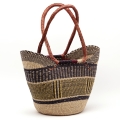 Kosz z długim uchem naturalna trawa rękodzieło Afryka