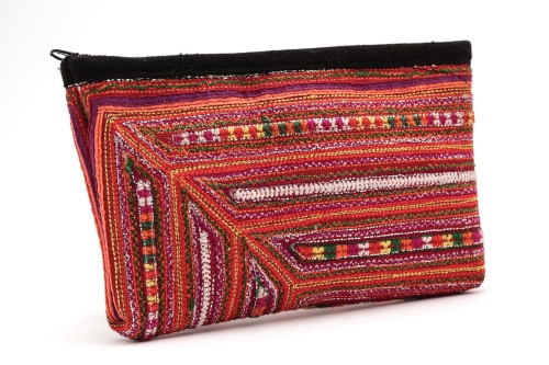 Saszetka z materiału haft plemion Hmong