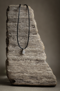 Naszyjnik drobną kostką srebro 925 etno boho handmade