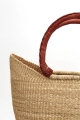 Naturalny koszyk zakupowy z uchem na ramię Shopper L