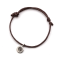 Sznurkowa bransoletka z symbolem jing jang handmade etno boho