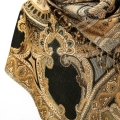 Duży szal z bogatym indyjskim wzorem Paisley zielony